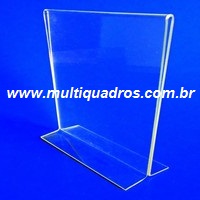 Display de Mesa de Acrílico em T Invertido - Sob Medida